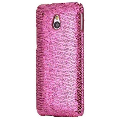 HTC One mini M4 Glitter plastmasas sarkans apvalks / vacins.lv