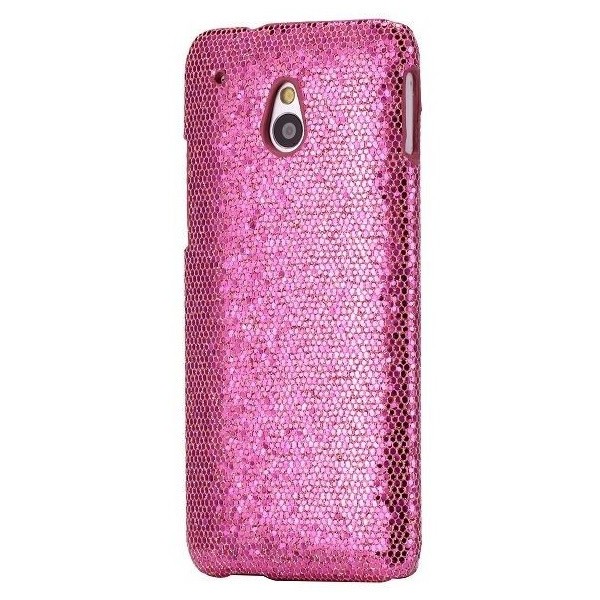 „Glitter“ plastmasas apvalks - rozs (One mini)