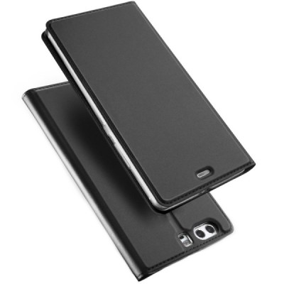 „Dux Ducis“ Skin серии Huawei P10 (Huawei Ascend P10) чёрный кожаный чехол-книжка | Vacins.lv