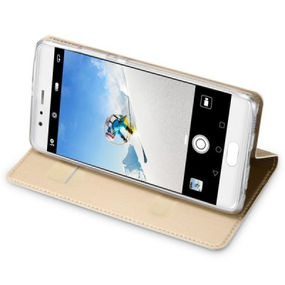 „Dux Ducis“ Skin серии Huawei P10 (Huawei Ascend P10) золотой кожаный чехол-книжка | Vacins.lv