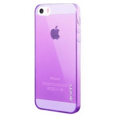 Apple iPhone 5S Leiers dzidrs (caurspīdīgs) cieta silikona TPU pasaulē planākais violeta futrālis / Vacins.lv