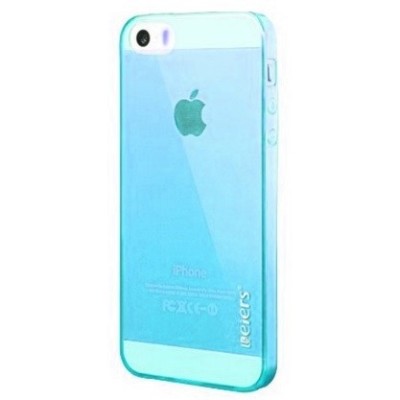 Apple iPhone 5S Leiers dzidrs (caurspīdīgs) cieta silikona TPU pasaulē planākais gaiši zils futrālis / Vacins.lv