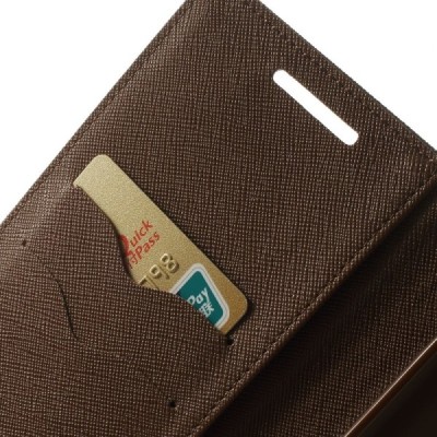 HTC Desire 816 „Mercury“ Fancy чёрный кожаный чехол-книжка | Vacins.lv