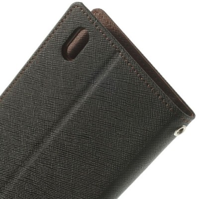 HTC Desire 816 „Mercury“ Fancy чёрный кожаный чехол-книжка | Vacins.lv