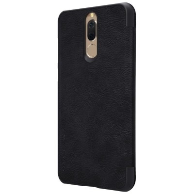 Greznais „Nillkin“ Qin sērijas ādas atvērams melns Huawei Mate 10 Lite maciņš / Vacins.lv