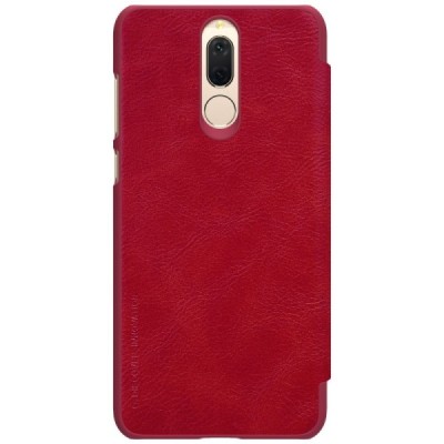 Greznais „Nillkin“ Qin sērijas ādas atvērams sarkans Huawei Mate 10 Lite maciņš / Vacins.lv