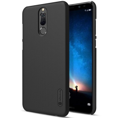 Huawei Mate 10 Lite Nillkin Frosted Shield чёрный пластиковый чехол + защитная пленка для экрана | Vacins.lv