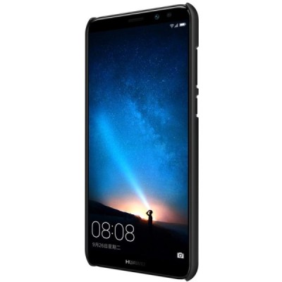 Huawei Mate 10 Lite Nillkin Frosted Shield melns plastmasas apvalks / vacins.lv