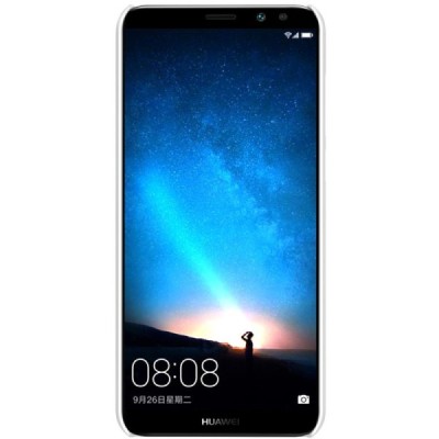 Huawei Mate 10 Lite Nillkin Frosted Shield белый пластиковый чехол + защитная пленка для экрана | Vacins.lv