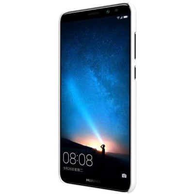 Huawei Mate 10 Lite Nillkin Frosted Shield белый пластиковый чехол + защитная пленка для экрана | Vacins.lv