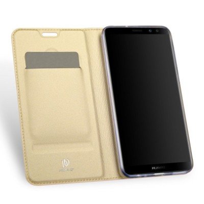 „Dux Ducis“ Skin серии Huawei Mate 10 Lite золотой кожаный чехол-книжка | Vacins.lv