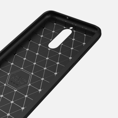 Huawei Mate 10 Lite „Carbon“ cieta silikona (TPU) melns apvalks / vacins.lv
