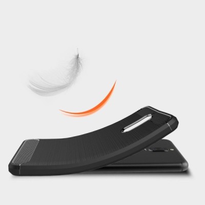 Huawei Mate 10 Lite „Carbon“ cieta silikona (TPU) melns apvalks / vacins.lv
