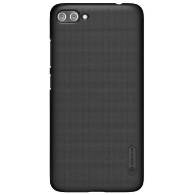 Asus Zenfone 4 Max (ZC554KL) Nillkin Frosted Shield melns plastmasas apvalks + ekrāna aizsargplēve / Vacins.lv
