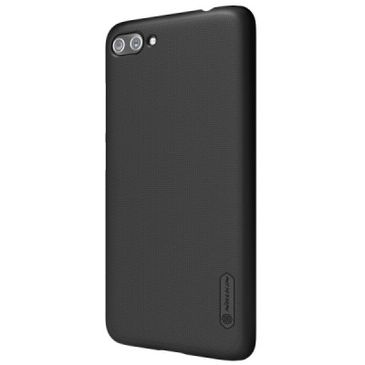 Asus Zenfone 4 Max (ZC554KL) Nillkin Frosted Shield melns plastmasas apvalks + ekrāna aizsargplēve / Vacins.lv