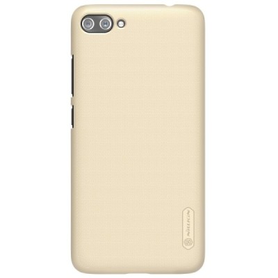 Asus Zenfone 4 Max (ZC554KL) Nillkin Frosted Shield золотой пластиковый чехол + защитная пленка для экрана | Vacins.lv