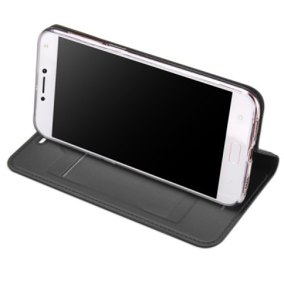 „Dux Ducis“ Skin серии Asus Zenfone 4 Max (ZC554KL) чёрный кожаный чехол-книжка | Vacins.lv