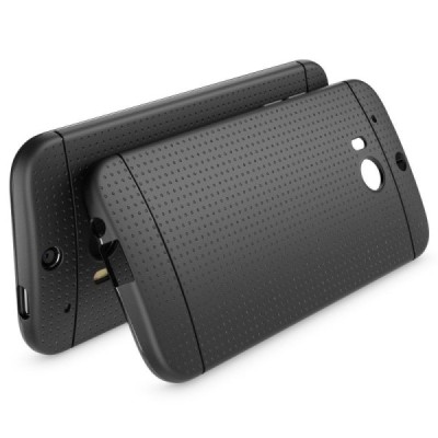 HTC One M8 ir HTC One M8s „Dots“ твердый силиконовый чехол (TPU) - чёрный | Vacins.lv