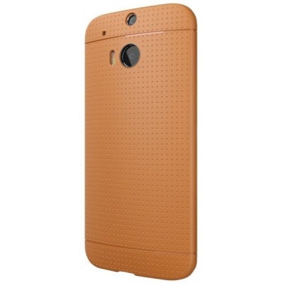 HTC One M8 un HTC One M8s „Dots“ cieta silikona brūns (TPU) apvalks / Vacins.lv