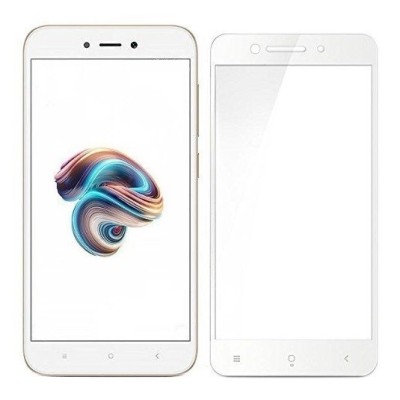 Xiaomi Redmi 5A Hat-Prince Tempered Glass balts ekrāna aizsargstikls / Vacins.lv