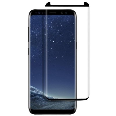 Samsung Galaxy S8 (G950) „PDGD 3D“ 9H Tempered Glass усиленная защита чёрное защитное стекло с полным покрытием толщиной 0,2 мм