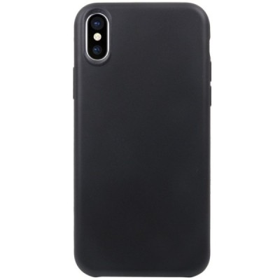 Apple iPhone X (iPhone Xs) твердый силиконовый (TPU) чехол чёрный | Vacins.lv