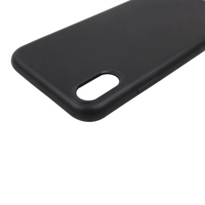 Apple iPhone X (iPhone Xs) твердый силиконовый (TPU) чехол чёрный | Vacins.lv