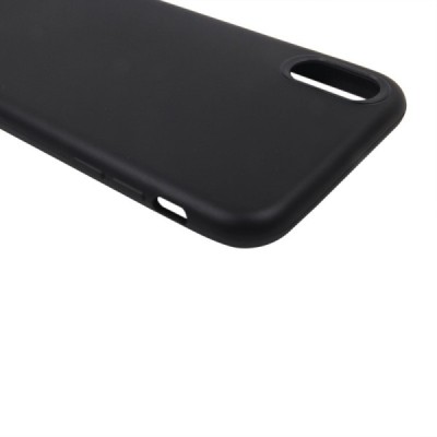 Apple iPhone X (iPhone Xs) твердый силиконовый (TPU) чехол чёрный | Vacins.lv