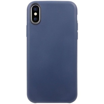 Apple iPhone X (iPhone Xs) cieta silikona (TPU) tumši zils apvalks / vacins.lv