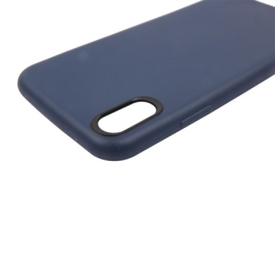 Apple iPhone X (iPhone Xs) cieta silikona (TPU) tumši zils apvalks / vacins.lv