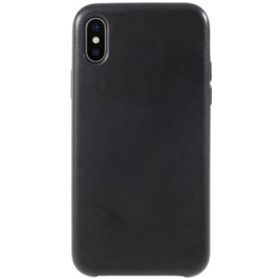 Soft Slim серии Apple iPhone X (iPhone Xs) чёрный кожаный чехол | Vacins.lv