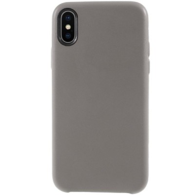Soft Slim Apple iPhone X (iPhone Xs) pelēks ādas apvalks / Vacins.lv