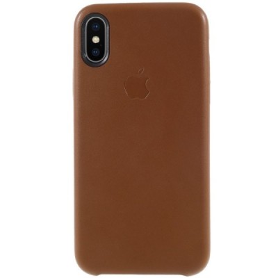 Soft Slim Apple iPhone X (iPhone Xs) brūns ādas apvalks / Vacins.lv