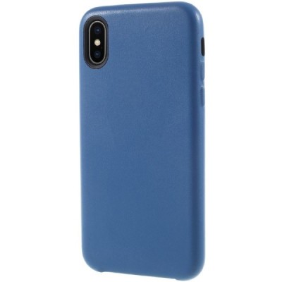 Soft Slim Apple iPhone X (iPhone Xs) zils ādas apvalks / Vacins.lv