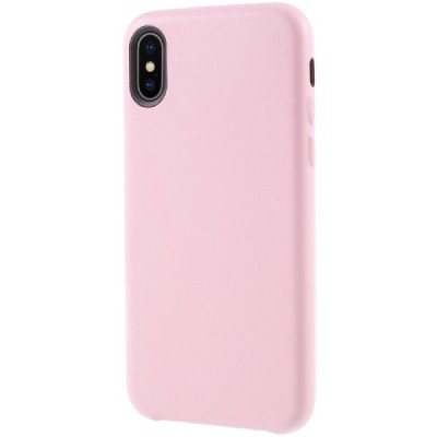 Soft Slim серии Apple iPhone X (iPhone Xs) светло-розовый кожаный чехол | Vacins.lv