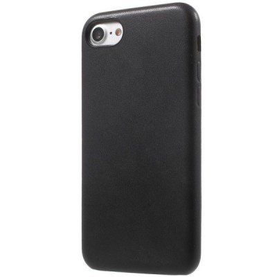Soft Slim Apple iPhone 7 (iPhone 8) melns ādas apvalks / Vacins.lv