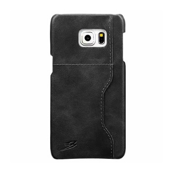 „Retro“ Luxury ādas apvalks - pelēks (Galaxy S6 Edge+)