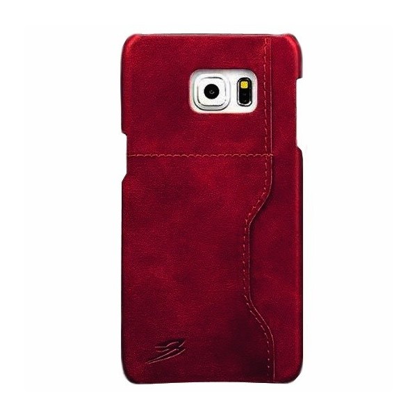 „Retro“ Luxury кожный чехол - красный (Galaxy S6 Edge+)