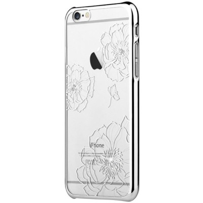 Apple iPhone 6 (6s) „Vouni“ Crystal Bloom пластиковый прозрачный серебристый чехол с кристаллами | Vacins.lv