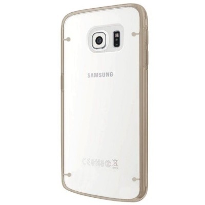 Samsung Galaxy S6 Edge+ Plus (G928) пластиковый прозрачный, золотой чехол | Vacins.lv