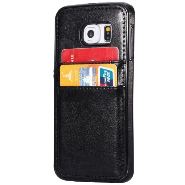 „Luxury“ Leather кожаный чехол - чёрный (Galaxy S6 Edge+)