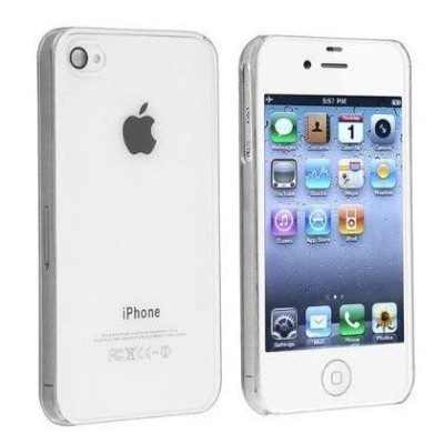 Apple iPhone 4 и 4S пластиковый прозрачный чехол | Vacins.lv