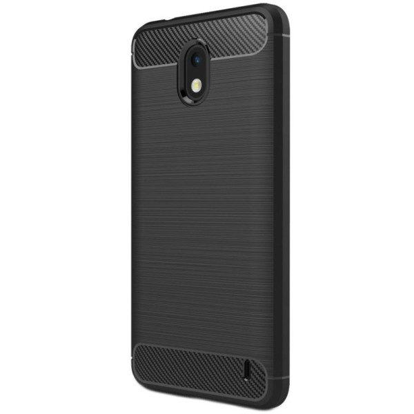 „Carbon“ cieta silikona (TPU) apvalks - melns (Nokia 2)