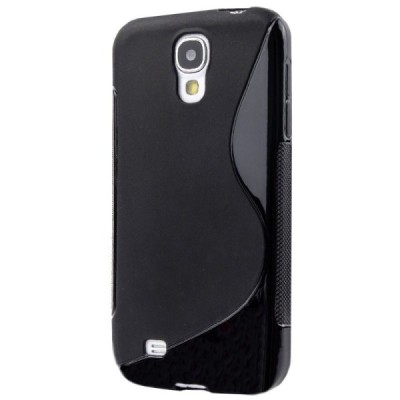 Samsung Galaxy S4 mini (i9190, i9192, i9195) „S-Line“ чёрный твердый силиконовый чехол из TPU | Vacins.lv
