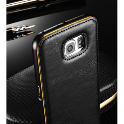 Samsung Galaxy S6 G920F Luxury рамка (бампер), чехол - чёрный | Vacins.lv