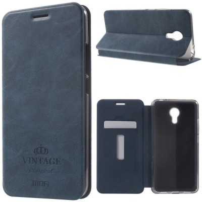 „Mofi“ Vintage серии Meizu m3 note синий кожаный чехол-книжка | Vacins.lv