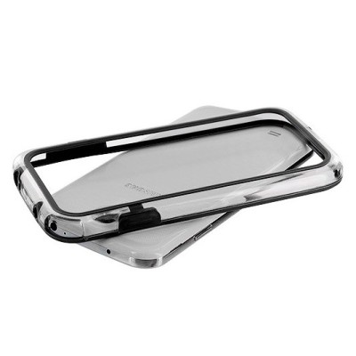 Samsung Galaxy S4 (I9500) прозрачная рамка (окантовка края, бампер) - чёрная | Vacins.lv