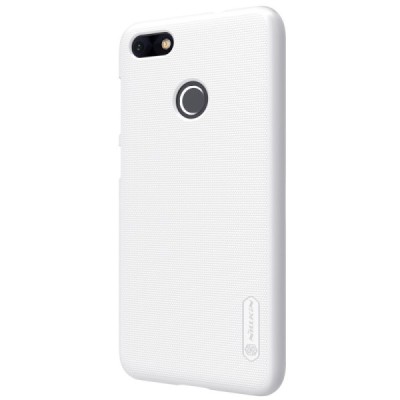 P9 Lite Mini (Y6 Pro 2017) Nillkin Frosted Shield balts plastmasas futrālis + ekrāna aizsargplēve / Vacins.lv