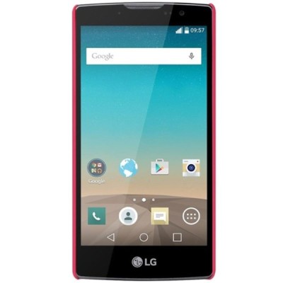 LG Spirit Nillkin Frosted Shield sarkans plastmasas apvalks + ekrāna aizsargplēve / Vacins.lv