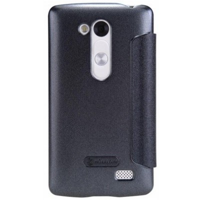LG L Bello (D331, D335) серый кожаный чехол-книжка Nillkin Sparkle | Vacins.lv